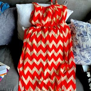 Tan and beige dress from NY&Company size LG